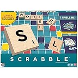 Mattel Games Scrabble Brettspiel, klassisches Familienwortspiel mit Buchstabensteinen und...