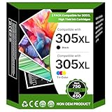 305XL Multipack Kompatibel für HP 305 Druckerpatronen XL Set für HP DeskJet 4220e 2720e 2720 2700...