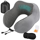 Eono Nackenkissen, Nackenhörnchen Memory Foam, Ergonomisch Gestaltetes Reisekissen, Nackenkissen...