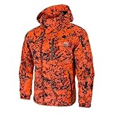 Full mundur Outdoorjacke, Orange Camo Jagdjacke, Wanderjacke, leichte Übergangsjacke, winddichte...