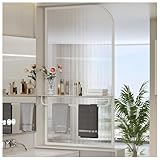 Duschwand aus Glas, geriffelt, Raumteiler, lichtdurchlässig, Duschabtrennung mit Ablagen für...