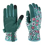 OIZEN Gartenhandschuhe für Frauen und Männer, Touchscreen Gartenhandschuhe, Dornenfeste und...