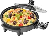 Silva-Homeline PPF 1503A Partypfanne mit Glasdeckel zum Kochen, Braten, Dünsten, Auftauen und...