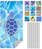 IGINOA Strandtuch XXL Microfaser Strandhandtücher Mikrofaser Badetuch Schildkröte 1Set Beach...