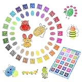 Ormromra 24 Farben Kinder Bunt Fingerabdruck, Mini Stempelkissen Set, Kid Fingerstempel, DIY...