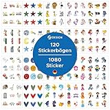 AVERY Zweckform Set Aufkleber für Kinder |1.000+ Sticker (Made in Germany, 20 verschiedene Themen...