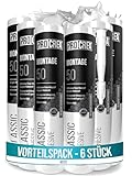 PROCREA® 6x Montagekleber 'Montage 50' [Haftstarker Baukleber bis 35 kg/qm] Extra starker Kleber...