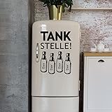 GRAZDesign Kühlschrank Aufkleber Sprüche Tankstelle Lustig Wandtattoo Küche Sticker, Wanddeko...