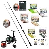 Inzite Base Stick Zander Angelset | 255 cm Zanderrute + Spinnig Reel Base 3000 | 550 m monofile...