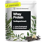 Whey Protein Pulver – Vanille – 1kg – 24g Protein pro Portion – nicht zu süß, nur...