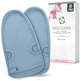 2 Stück Exfoliating Gloves, Peeling Handschuh, Body scrub Peelinghandschuh, Doppelseitig Premium...