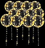 Piucrty Led Ballons Mini Ballonlichter Warmweiß 12PCS Durchsichtige Luftballons Leuchtende Bobo...