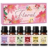 SALKING Blumen Ätherische Öle Set, Aromatherapie Duftöl GeschenkSet, Pure Duftöle für Diffuser...