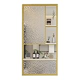 Moderne Trennwand für Badezimmer, mehrere Regalböden, Eingangstrennwand mit durchscheinenden...