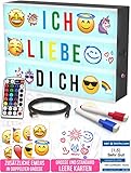 Light Box Kinder mit Farbwechsel - Lightbox mit Buchstaben Leuchtkasten mit Buchstaben Set 386...
