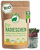 Bio Radieschen Sprossen Samen 180g | Keimfähige Radieschensamen zur Sprossenzucht | Radies Rambo...