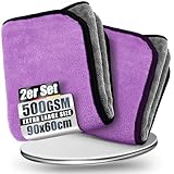Airlab XXL Trockentuch Auto Mikrofasertücher 90X60 cm, 2er-Set Poliertücher Auto Tuch Zum...