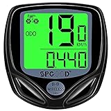 SPGOOD Fahrradcomputer Kabellos IP54 wasserdichte 16 Funktionen fahrradcomputer Wireless Bike...