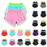 Generisch 3PC Sportshorts Damen Kurz Hosen Streifen Jogginghose Sommer Traininghose mit Taschen...