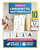 GEROBUG Lebensmittelmotten-Falle - 10 x geruchlose Pheromonfalle zum Fangen von Motten in allen...