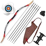 Bogenkönig 30lbs Pfeil und Bogen Set mit Köcher Sportbogen Jugendbogen Kinderbogen Recurve...