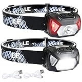 Lepro Stirnlampe LED Wiederaufladbar, 2000 Lux Superhell Kopflampe Stirnlampe mit Rotlicht und 6...