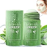 Green Tea Mask Stick, Grüner Tee Gesichtsmaske Poreless Deep Cleanse Cleansing for Blackhead...
