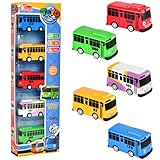 5pcs Mini Bus Spielzeug Bus Car Toys Spielzeugautos Kleine Schulbus Modellauto, Mehrfarbig Machines...