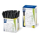 STAEDTLER Noris Fineliner Schreibstift, 50 Stück, schwarze Handschriftstifte, Schul- und...