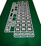 Dunkelgrünes Roulette-Casino-Tuch – Layout – Baize