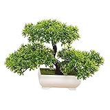 perfk Künstlicher Bonsai-Baum, kleine Kunstpflanzen, Unterhaltungsdekoration, eingetopfte...