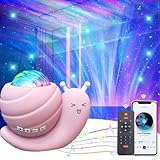 Galaxy-Projektor für Schlafzimmer, Nordschneckenprojektor mit Fernbedienung und...