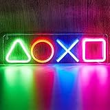 Spieltaste LED Leuchtschild, Qelus Neonlicht Sign Leuchtreklame Wandleuchte für Zimmer Gaming Room...