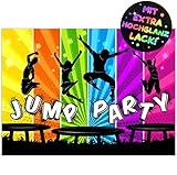 12x Jump Party EINLADUNGSKARTEN KINDERGEBURTSTAG Junge Mädchen - die JUMP-PARTY Karten sind die...