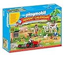 PLAYMOBIL Adventskalender 70189 Auf dem Bauernhof mit zahlreichen Figuren, Tieren und Zubehörteilen...