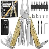 BIBURY Multitools, Multi Tool faltbare Zange mit verbesserter Schere und Schraubendreher, Edelstahl...