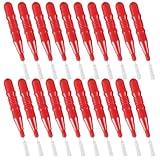 GANAZONO 50 Stück Interdentalbürsten 3mm Rot Kunststoff Zahnstocher Mundpflege Reinigungsbürste...