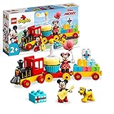 LEGO DUPLO Disney Mickys und Minnies Geburtstagszug, Zug-Spielzeug mit Kuchen und Ballons, inkl....