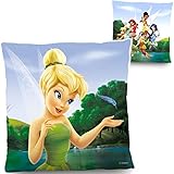 alles-meine.de GmbH Kissen/Schmusekissen/Sitzkissen - Disne. Fairies - Tinkerbell - 40 cm * 40 cm -...