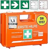 Erste Hilfe Kasten mit Inhalt nach neuer DIN 13157:2021 I Erste Hilfe Koffer inkl. praktischer...
