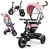 HyperMotion Dreirad ab 1 Jahr mit Schubstange - 3-in-1 Kinderfahrzeug für 1-4 Jahre, bis 20 kg -...