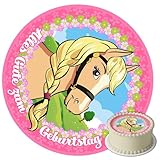 J&M DECO Tortenaufleger Pferd – essbare Tortendeko aus Zuckerpapiert 0,6 mm – Pferdemotiv für...