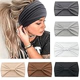 Kavya 6 Pcs Stirnband Damen Breite Elastische Weiche Boho Haarbänder Leopard Print Haarschmuck Yoga...