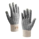 Homealexa Winterhandschuhe Touchscreen Handschuhe Strick Fingerhandschuhe Sport Warm und Winddicht...