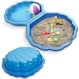 2-in-1 Sandkasten & Bademuschel mit Deckel für Kinder – Ideal für Sand und Wasser – aus...