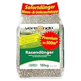 versando 10kg Rasendünger Sommer bis 500m²: verdrängt Moos und Unkraut für gesunden sattgrünen...