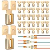 FONDOTIN 50 Stück Doppel Rückenschaufel Verbinder aus Messing Schnellverschluss Elektrische Zwei...