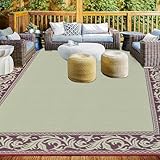 XQKXHZ Großer Outdoor Teppich Wetterfest 240x600 Balkon Teppich Rot Campingteppich Outdoor...