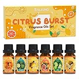 SALKING Zitrus-Duftöl Set, Aromatherapie, 6x10 ml Arancia dolce, Bergamotto, Limone, Pompelmo,...