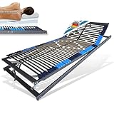 Matratzen Perfekt Lattenrost 80x200 cm 7,5 cm hoch 42 Buchenleisten verstellbare Schulterzone Kopf-...
